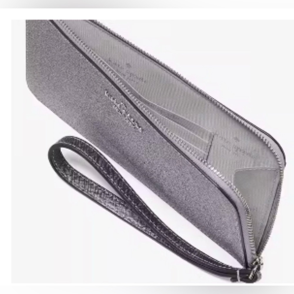 Kate Spade Medium Zip Wristlet (silver)